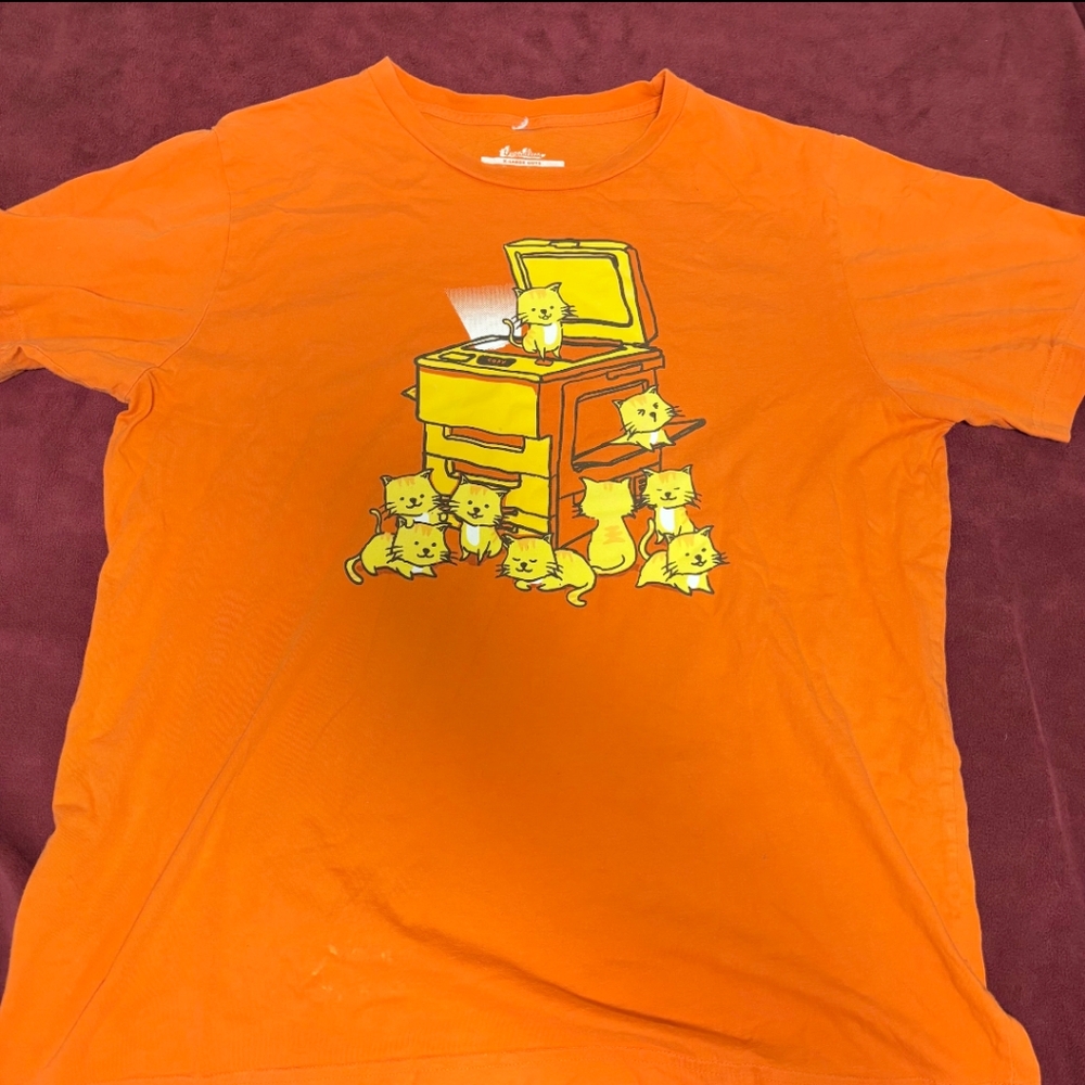 ORIGINAL COPYCAT clever tee XL Threadless 2013 kittens T shirt Budi Kwan